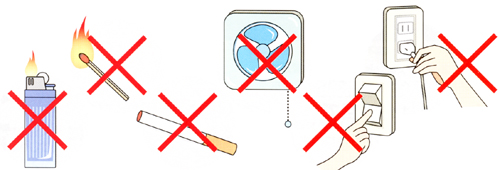 火気は絶対使用しないてください。