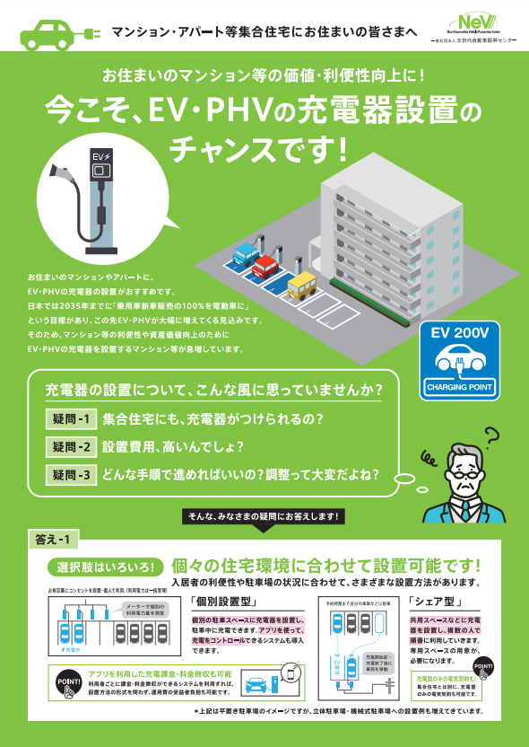 集合住宅向けEV充電設備補助金